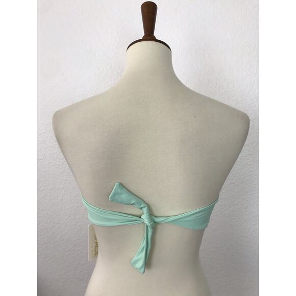 L*Space Swim Colorblock Bikini Top Neo Twist Bandeau Swimwear - Picture 4 of 6